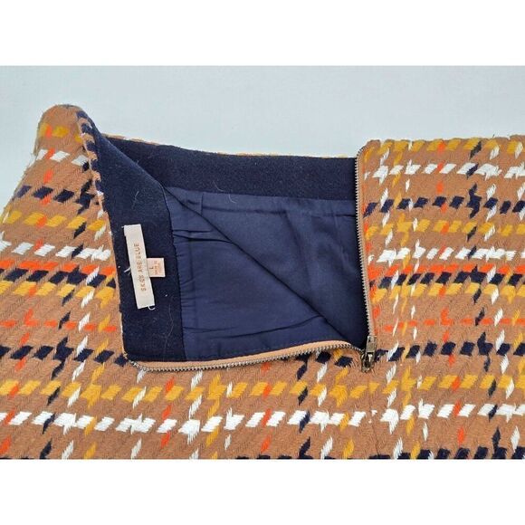 Skies Are Blue Womens Houndstooth Patterned Wool Blend Mini Skirt L academia - Picture 5 of 7